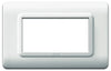 Placca Tecnopolimero S44 4 Moduli Bianco