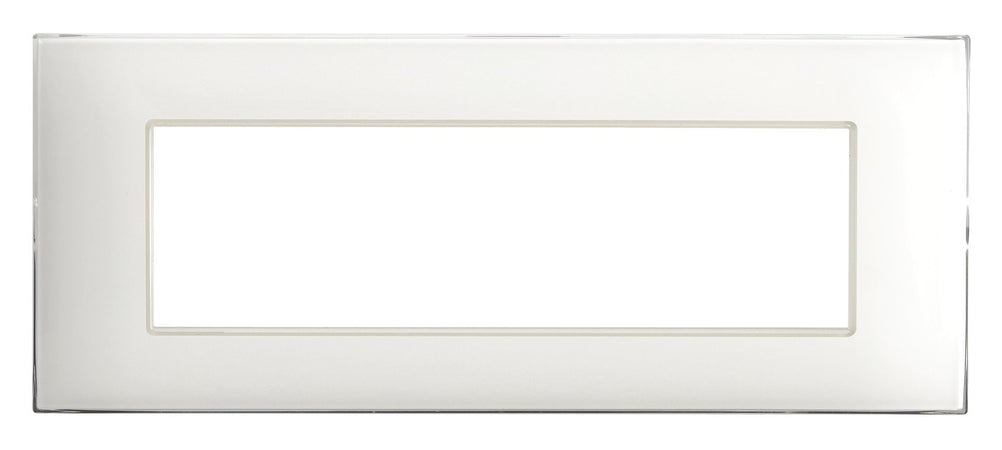 Placca Serie YOUNG 44 per Scatola Rettangolare 7 Moduli Bianco