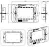 Supporto Smart44 con Viti per Scatole Rettangolari 3 Moduli