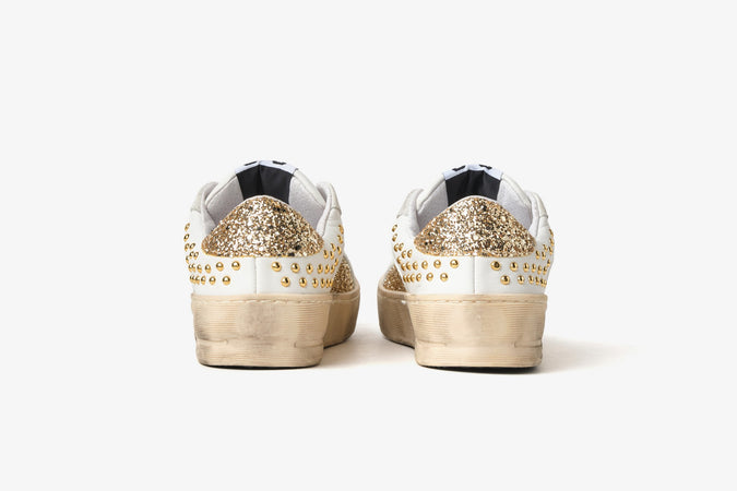 2Star sneakers donna Enjoy star bianco oro 2SD5079 074