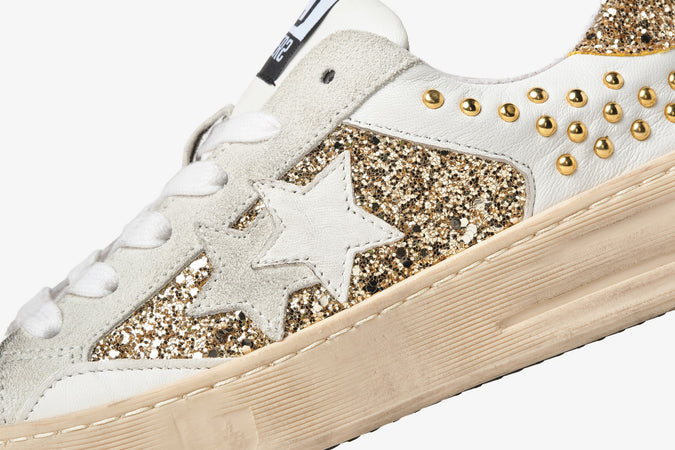2Star sneakers donna Enjoy star bianco oro 2SD5079 074