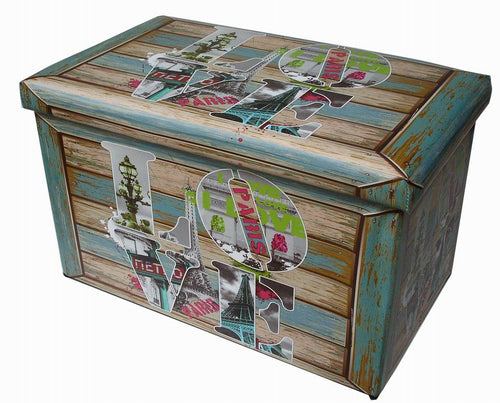 Biscottini Biscottini Pouf Contenitore Richiudibile Ecopelle Seduta Panchetta Versatile