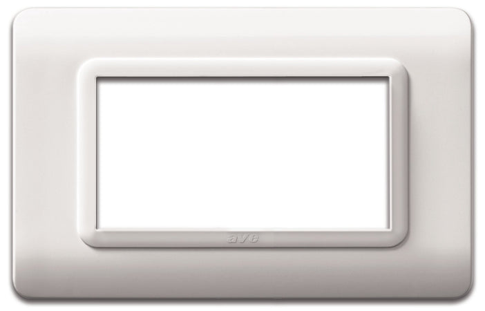 Placca Tecnopolimero S44 4 Moduli Bianco