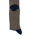 Calze lunghe Uomo - Gallo - Fantasia righe bicolore blu/beige