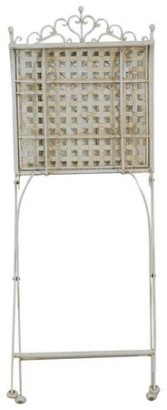 Biscottini Biscottini Sedia Ferro Battuto Pieghevole Giardino Pranzo Bianca Anticata