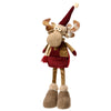 Peluche natalizio renne con cappello e sciarpa decorazione per interno h 50 cm