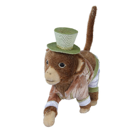 Statuetta con scimmie con corona decorazione per interno h 39 cm