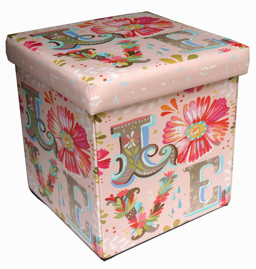 Biscottini Pouf contenitore richiudibile in ecopelle