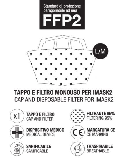 Imask filtri respiratori l/m 1 pezzo