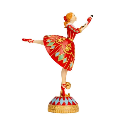 Statuetta decorativa Ballerina colorata decorazione natalizia da 21 cm