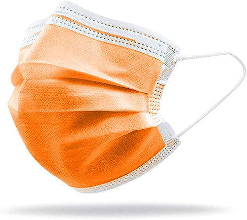 Mascherina chirurgica adulti arancione 10 pezzi