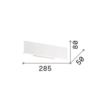 Applique Industrial-Minimal Desk Metallo Bianco Led 12,5W 3000K