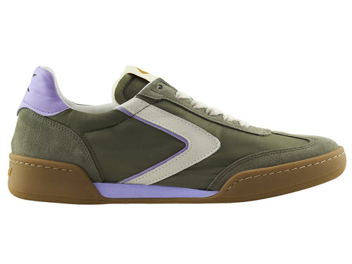 Valsport sneakers uomo Volley in nylon e suede army verde VVL3066M