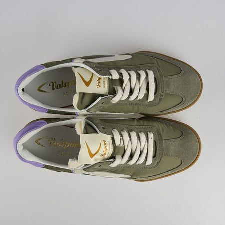 Valsport sneakers uomo Volley in nylon e suede army verde VVL3066M