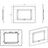 Placca Tecnopolimero S44 3 Moduli Bianco