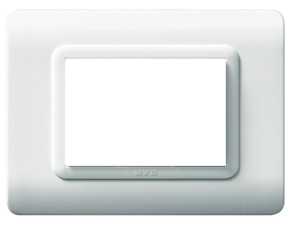 Placca Tecnopolimero S44 3 Moduli Bianco