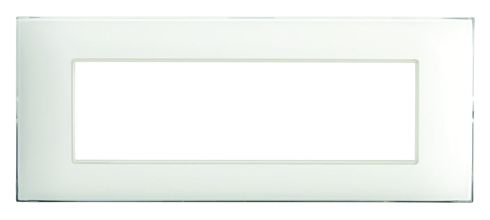 Placca Serie YOUNG 44 per Scatola Rettangolare 7 Moduli Bianco