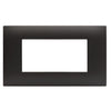 Placca Serie YOUNG 44 per Scatola Rettangolare 4 Moduli Grigio
