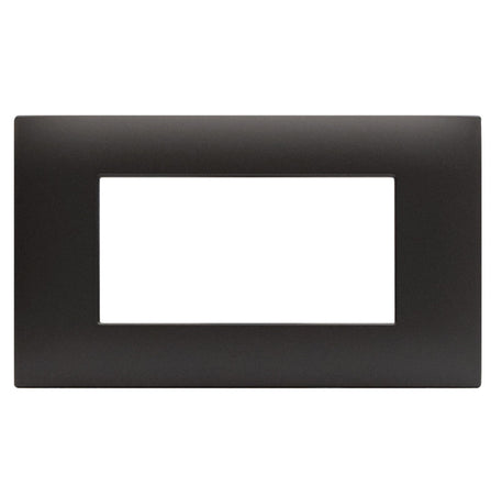 Placca Serie YOUNG 44 per Scatola Rettangolare 4 Moduli Grigio