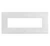 Placca Serie Smart44 in Metallo 7 Moduli Bianco Lucido