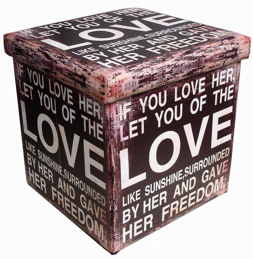 Biscottini Biscottini Pouf Contenitore Richiudibile Ecopelle 38x38x38 Sgabello Poggiapiedi