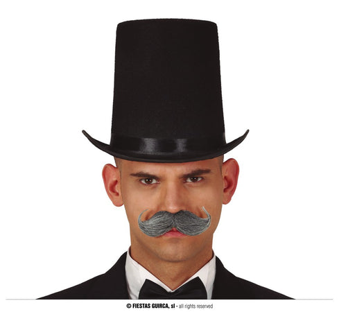 Cilindro Nero Alto in Feltro 20cm