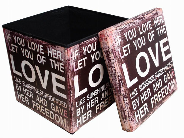 Biscottini Biscottini Pouf Contenitore Richiudibile Ecopelle 38x38x38 Sgabello Poggiapiedi