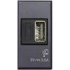 Tekla S44 Caricatore USB-A 3A 240V 1 Modulo Grigio Opaco, 445082USB3A