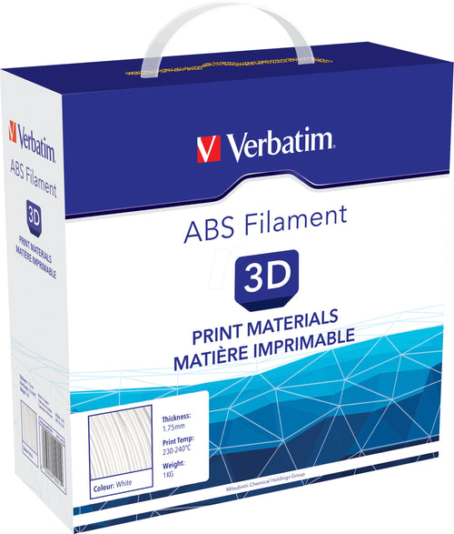 Filamento ABS Stampa 3D 1.75mm 1kg Bianco