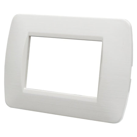 ETTROIT Placca Plastica Serie Space 3P Colore Bianco Satinato Compatibile Con Bticino Living Light