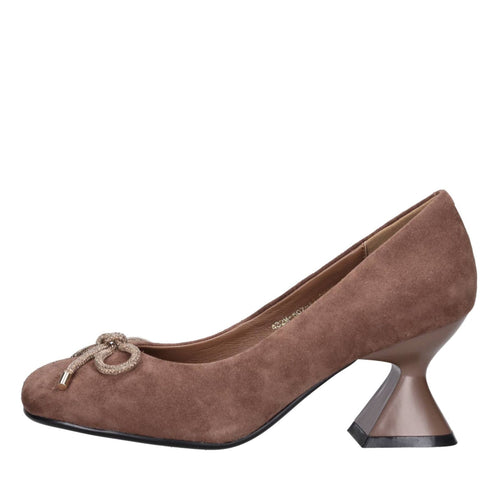 Emanuelle Vee Scarpe con Tacco Marrone da donna