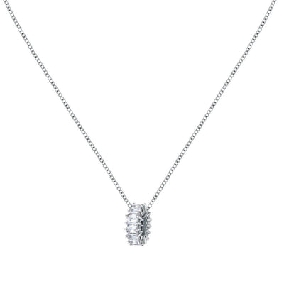 Pendente MORELLATO Baguette silver plated white