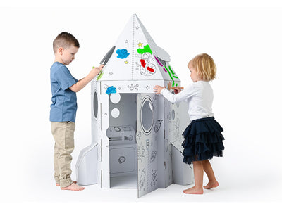 Razzo Spaziale Paper da Costruire e Colorare