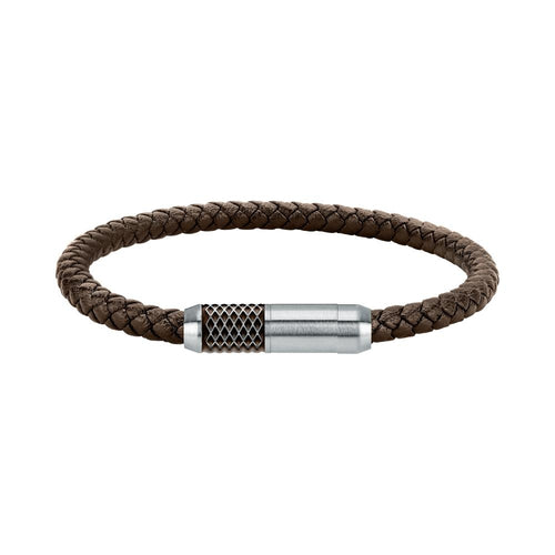 Bracciale SECTOR uomo Bandy pelle marrone / acciaio