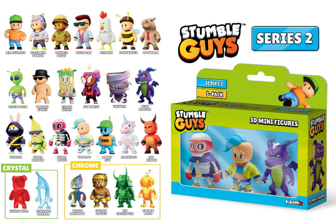 Stumble Guys 3D pack 3 personaggi 2o Serie