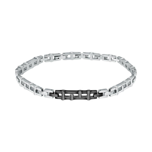 Bracciale MORELLATO uomo Motown acciaio / nero
