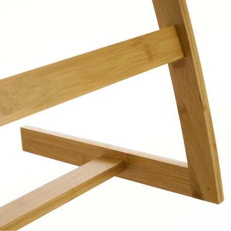 Porta Asciugamani da Terra Piantana in Legno Bambù 3 Braccia per Bagno