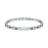 Bracciale MASERATI uomo Iconic acciaio / cristalli neri