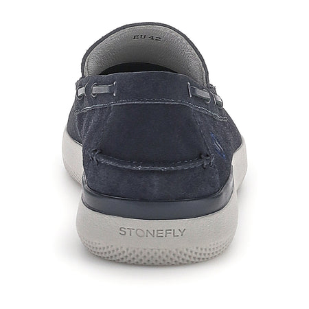 Stonefly mocassino uomo Custer 21 scamosciato blu 223468
