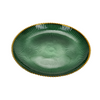 Piatto decorato con Bordo Oro centrotavola in vetro per tavola natalizia da 31 cm