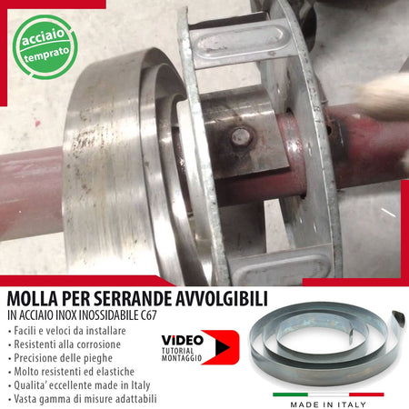 Molla per Serranda Avvolgibile in Acciaio Temprato C67 - Saracinesca Garage di alta qualità