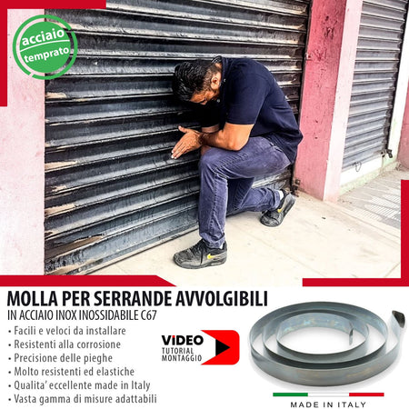 Molla per Serranda Avvolgibile in Acciaio Temprato C67 - Saracinesca Garage di alta qualità