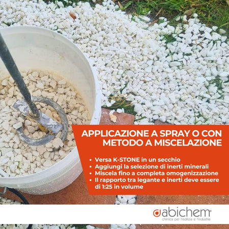 Stabilizzatore Ghiaia Giardino - Legante Per Sassi Bianchi Ciottoli Corteccia 5L
