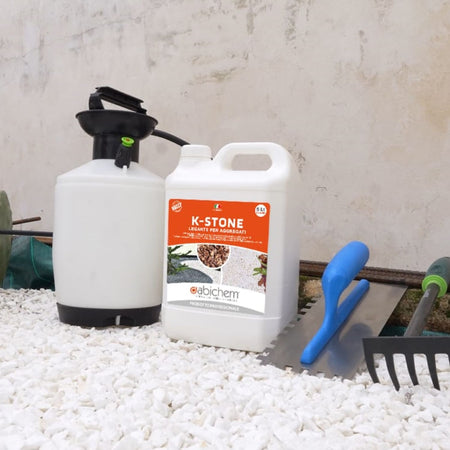 Stabilizzatore Ghiaia Giardino - Legante Per Sassi Bianchi Ciottoli Corteccia 5L