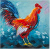 Biscottini Quadro olio su tela dipinto a mano gallo 60x3x60 dare tocco L60xPR3xH60