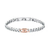 Bracciale MASERATI uomo Logo acciaio / oro rosa