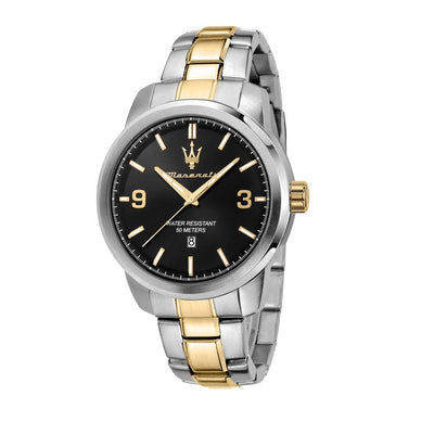 Orologio MASERATI uomo Successo datario acciaio bicolore / nero