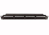 Pannello Patch UTP 24 Posti Cat.6 1U con barra gestione cavi removibile Nero