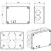 Scatola Rettangolare IP65 di Derivazione per Pareti Lisce 158x118