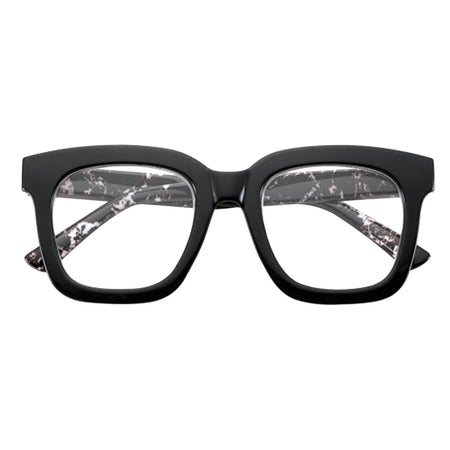 OCCHIALI PER LETTURA MODELLO 'SOUTH CAROLINA NERO MARMORIZZATO' + 2,0